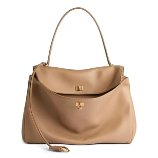 BALENCIAGA TAN LEATHER MEDIUM PURSE