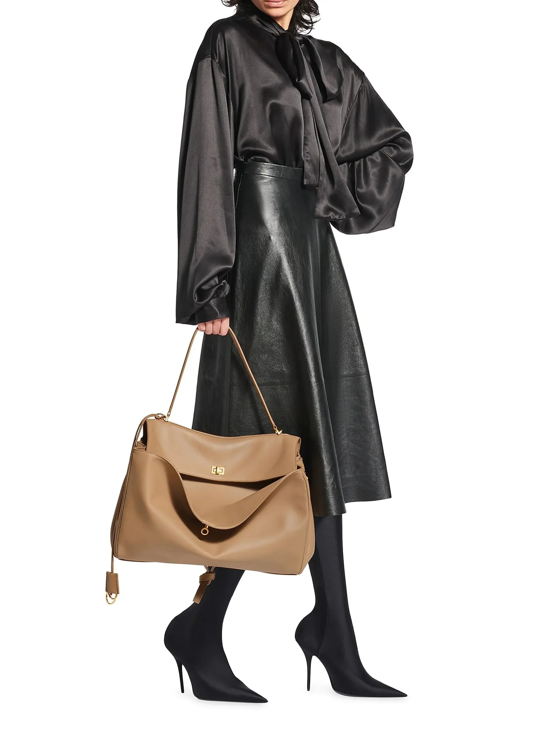 BALENCIAGA TAN LEATHER MEDIUM PURSE - Image 5