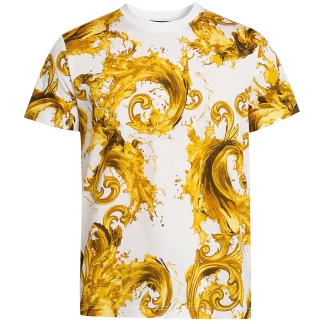 VERSACE WHITE & GOLD SHIRT SIZE M