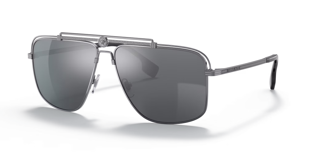 VERSACE GUNMETAL GREY SUNGLASSES
