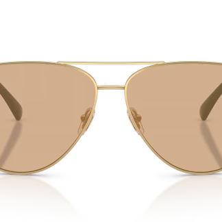 VERSACE GOLD LIGHT BWN MIRROR SUNGLASSES