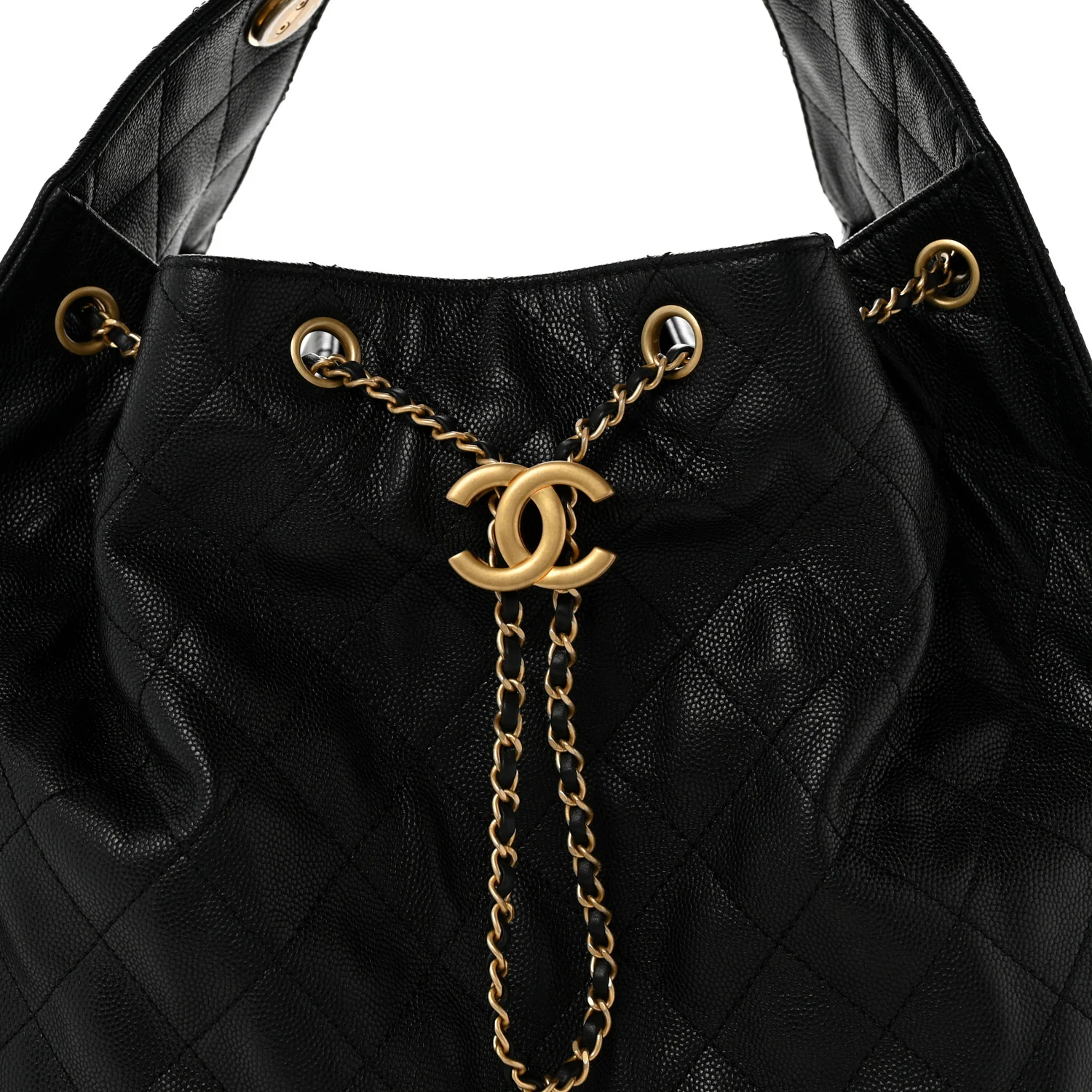 CHANEL Chanel 25 Large Handbag Grained Calfskin And Gold Tone Metal - Image 7