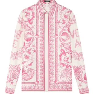 VERSACE PINK & WHITE SHIRT SIZE S