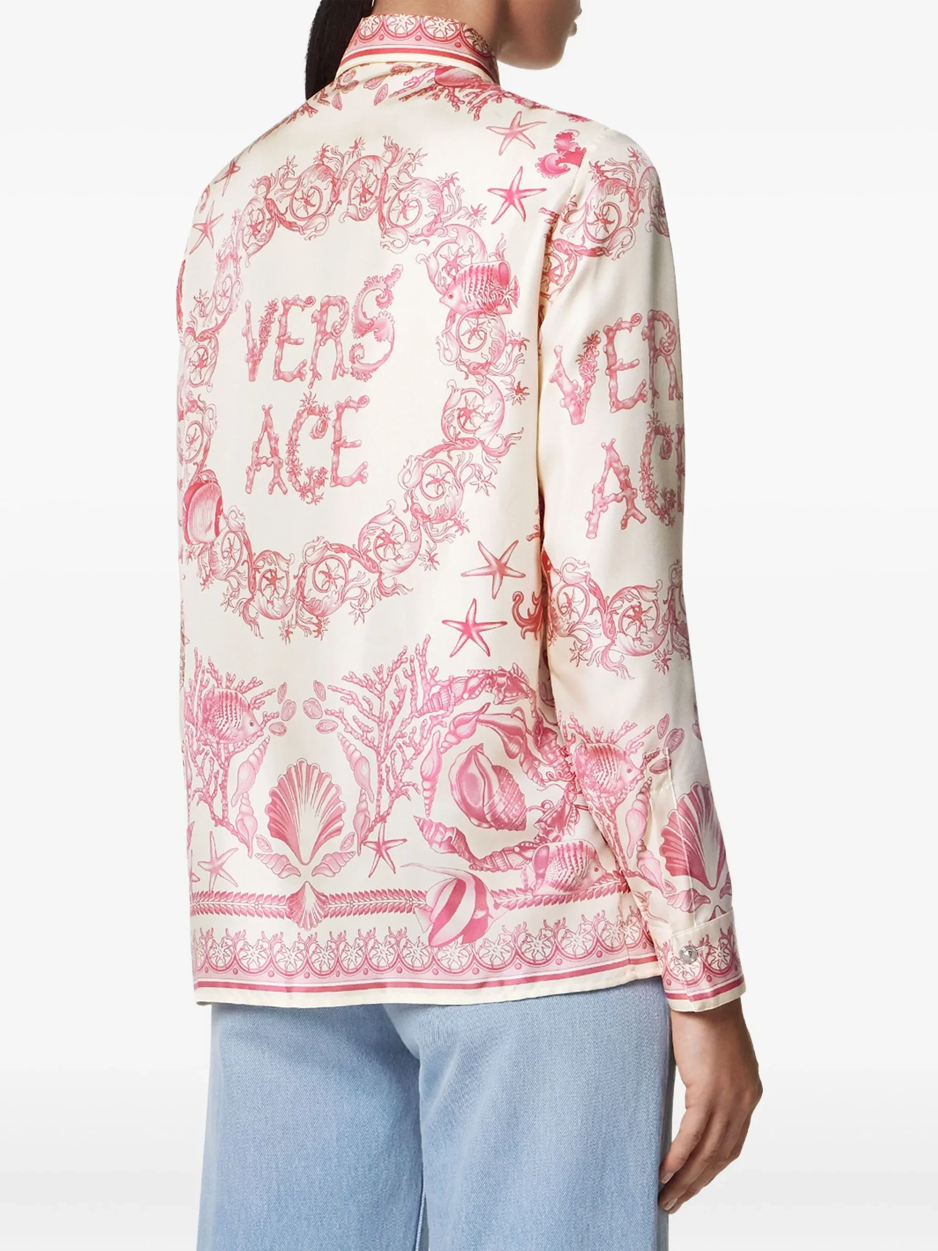 VERSACE PINK & WHITE SHIRT SIZE S - Image 3