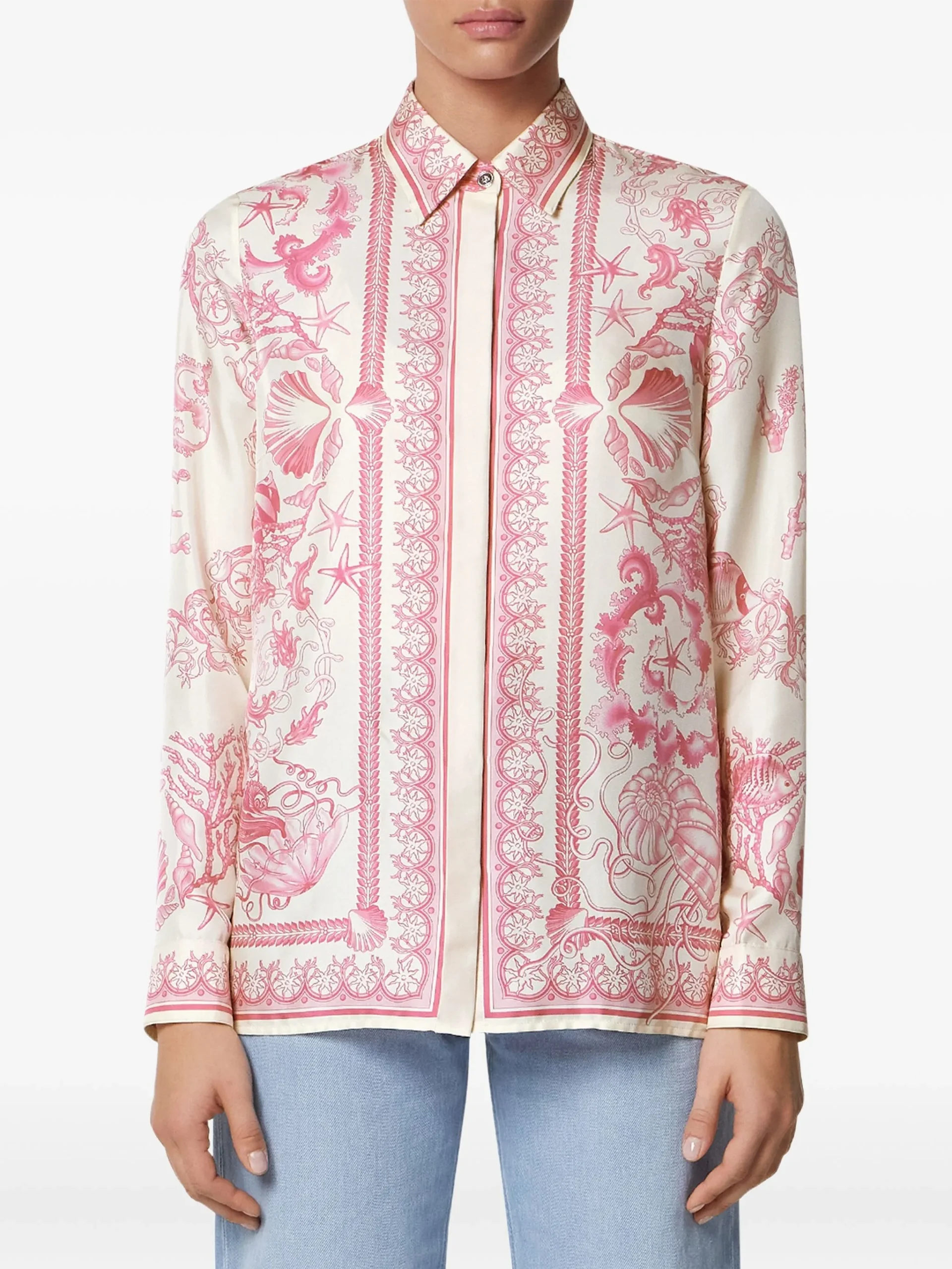 VERSACE PINK & WHITE SHIRT SIZE S - Image 2