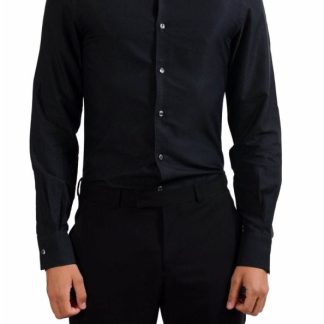 VERSACE BLACK DRESS SHIRT SIZE S