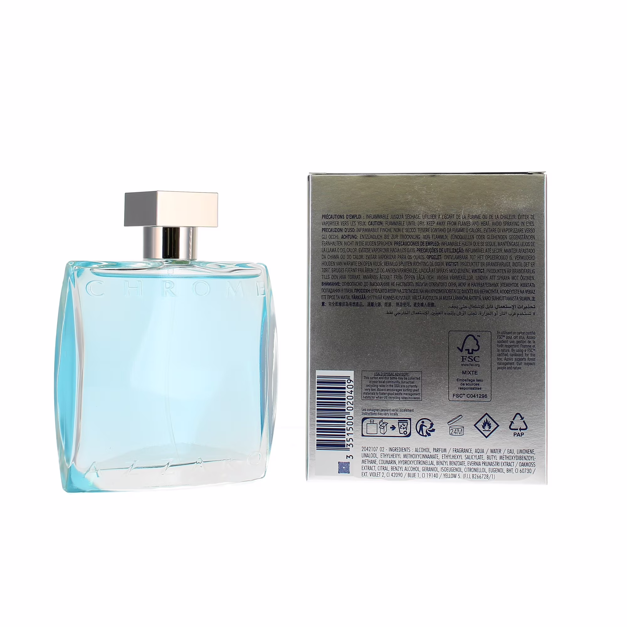 Azzaro Chrome Eau De Toilette, Cologne for Men, 3.4 Oz - Image 5
