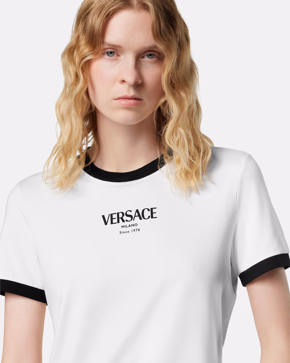 VERSACE COTTON BLK&WHITE SHIRT SIZE38 - Image 4