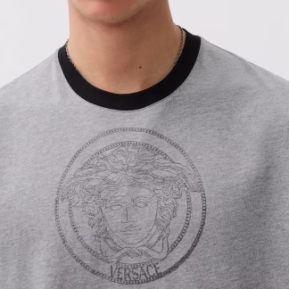 VERSACE TSHIRT GREY SIZE L