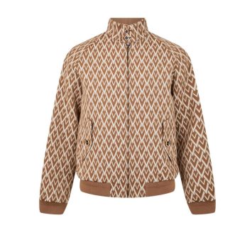 Chamarra Valentino Garavani Estampada Café para Hombre – Talla 41