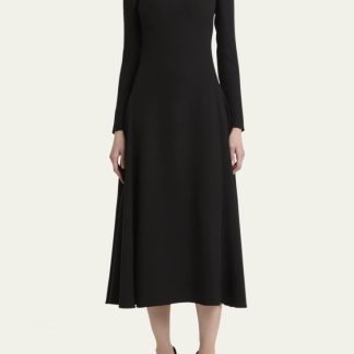 Vestido Valentino de Manga Larga Negro – Talla S