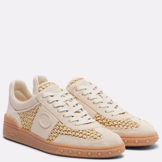 VALENTINO CREAM EMBROIDERY SNEAKERS SIZE 42