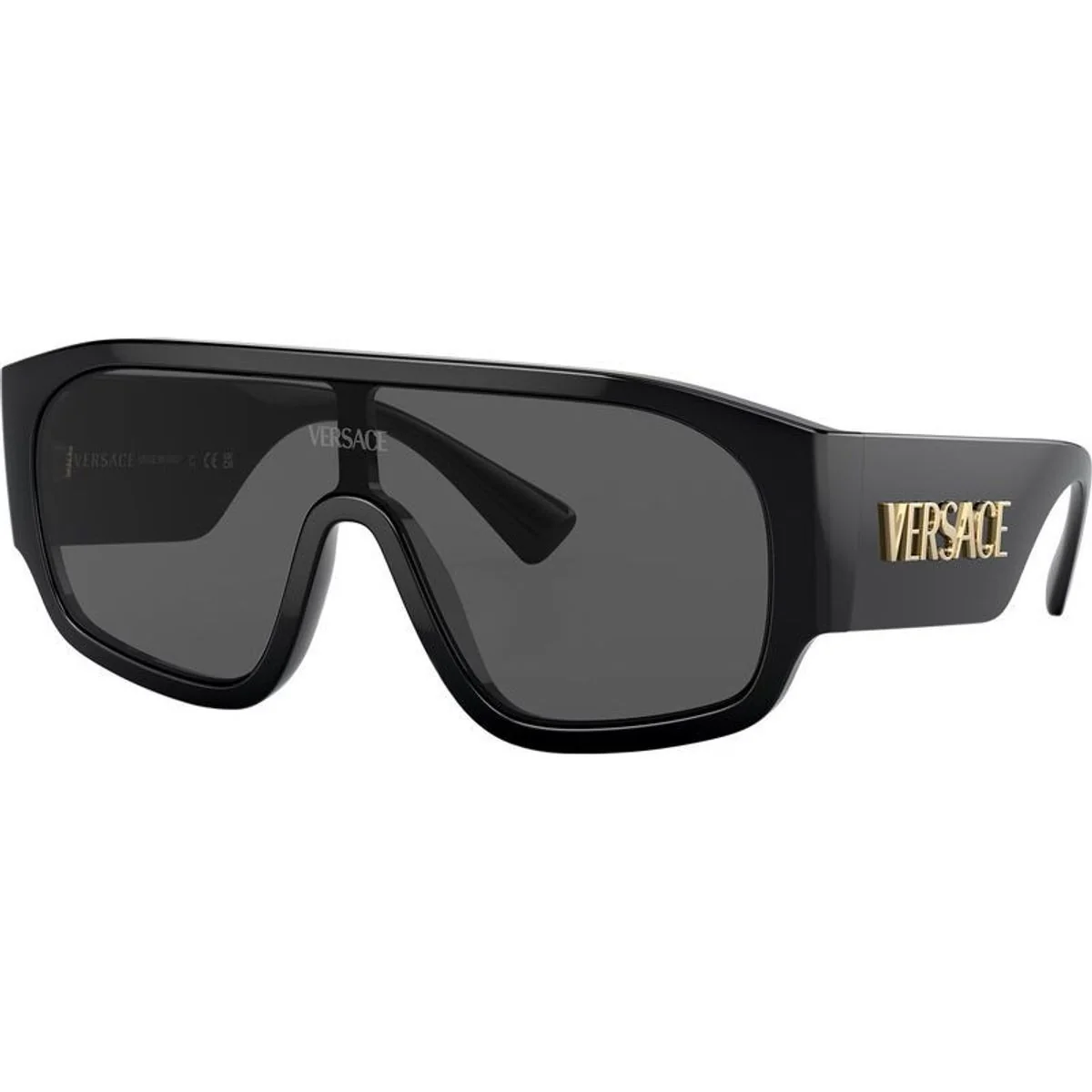 Gafas de Sol Versace Negras con Lentes Gris Oscuro - Image 5