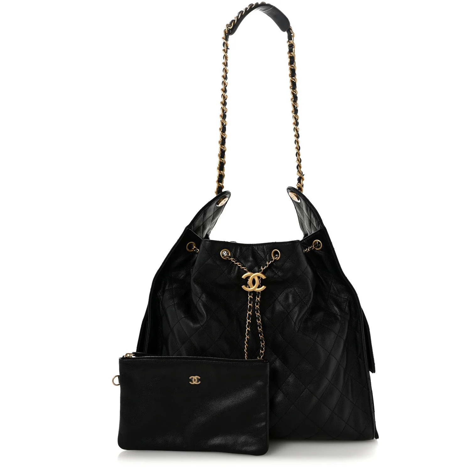 CHANEL Chanel 25 Large Handbag Grained Calfskin And Gold Tone Metal - Image 3