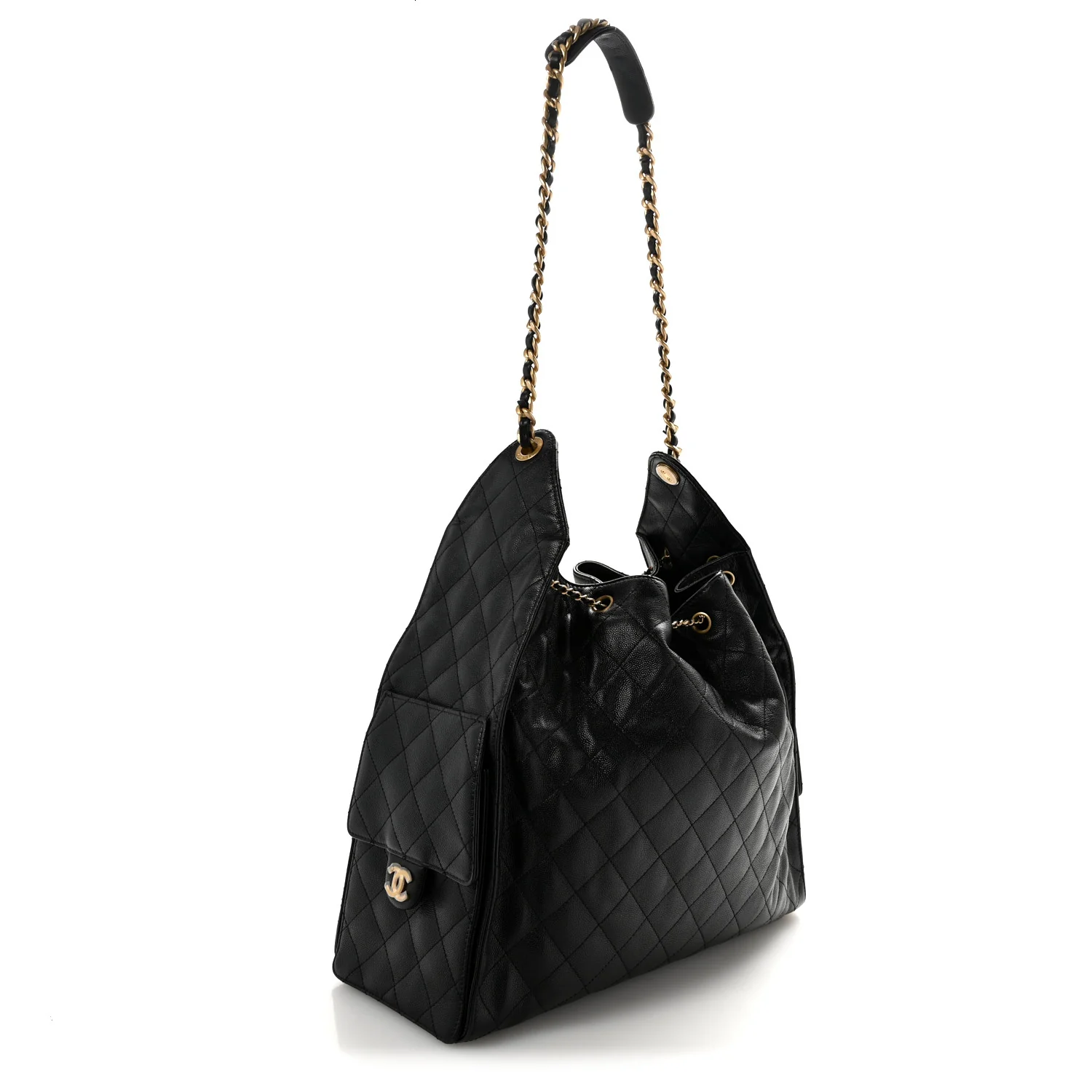 CHANEL Chanel 25 Large Handbag Grained Calfskin And Gold Tone Metal - Image 5