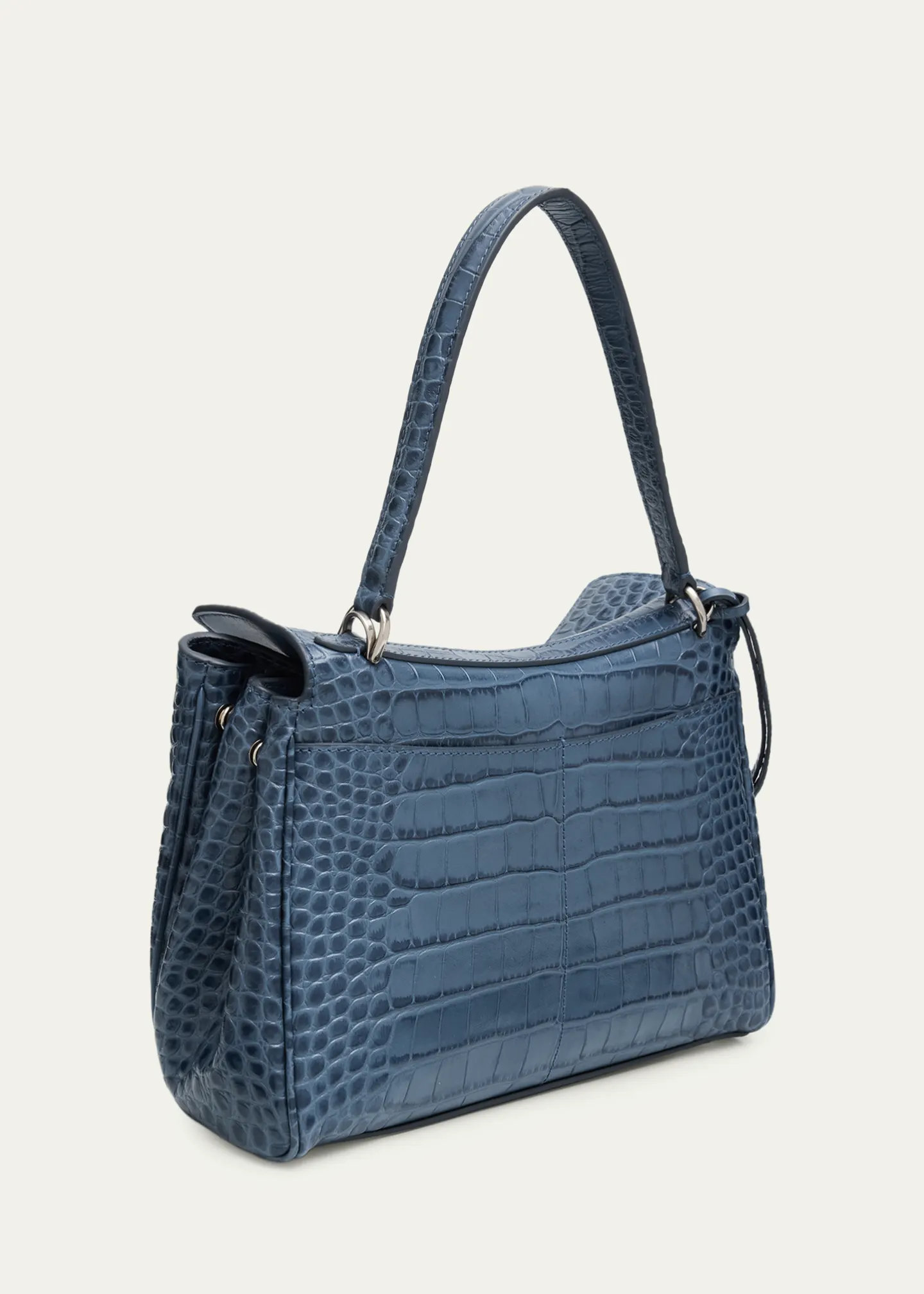 BALENCIAGA ALLIGATOR BLUE LARGE PURSE - Image 3
