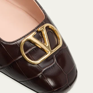 VALENTINO LEATHER ALLIGATOR SHOES 42