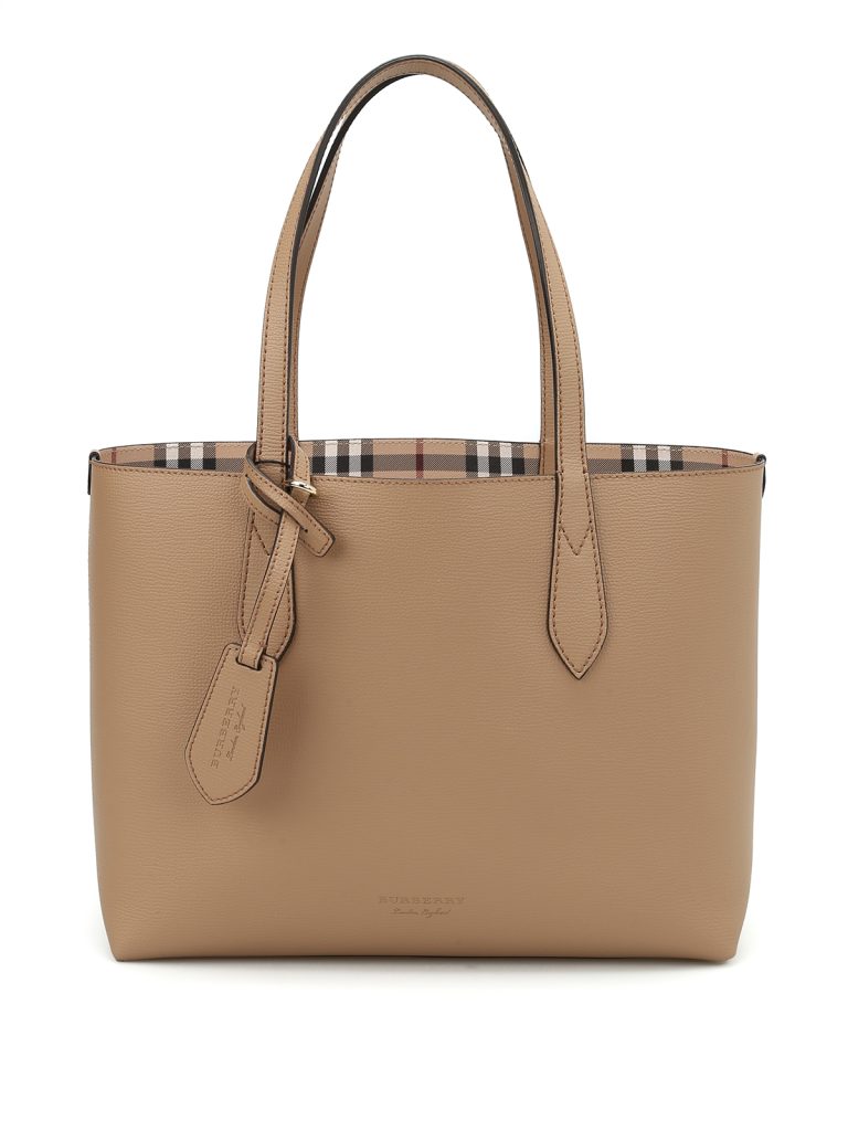 Bolsa Tote Burberry Color Café Claro para Mujer