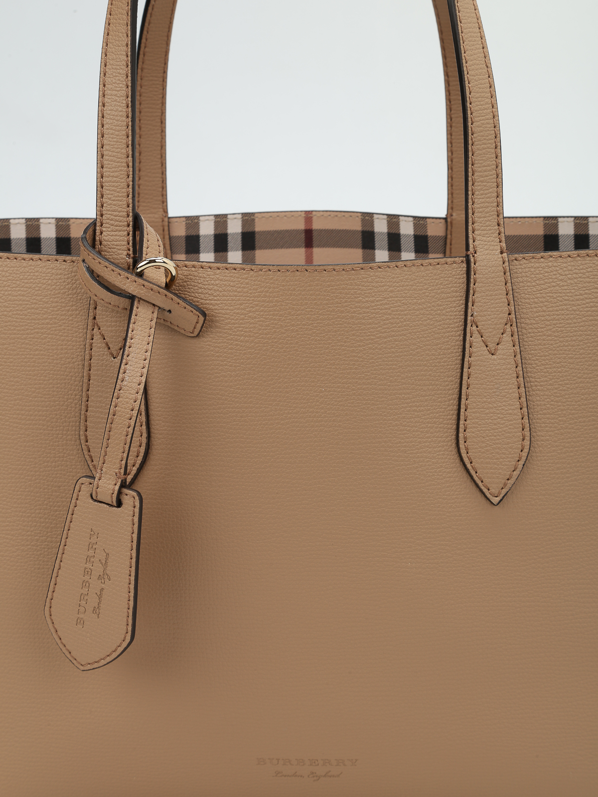 Bolsa Tote Burberry Color Café Claro para Mujer - Image 5