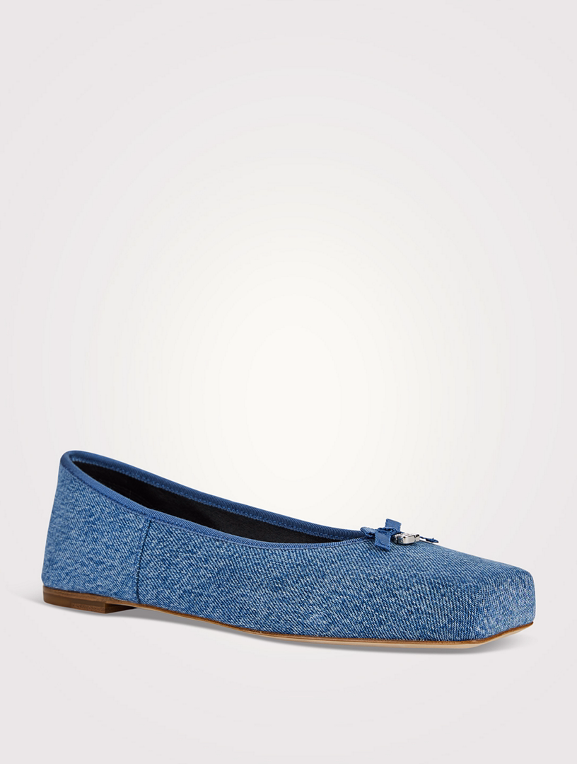 ALEXANDER WANG DENIM FLATS SIZE 36.5