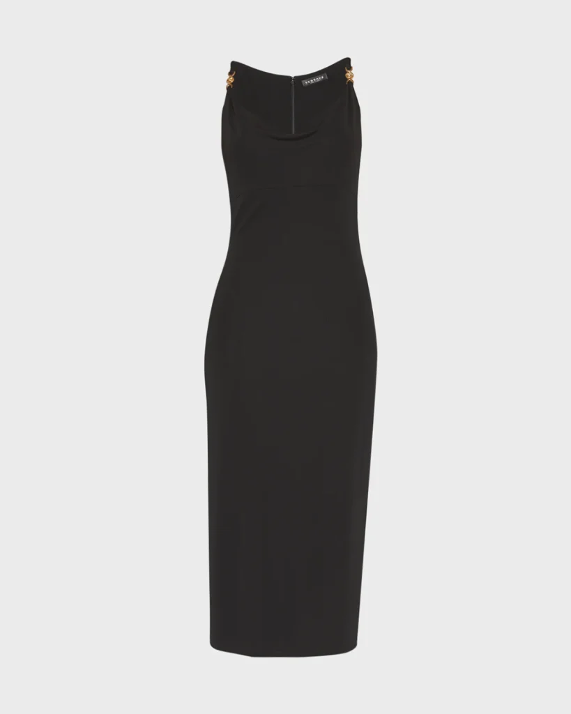 Vestido Midi Versace Negro para Mujer – Talla 8