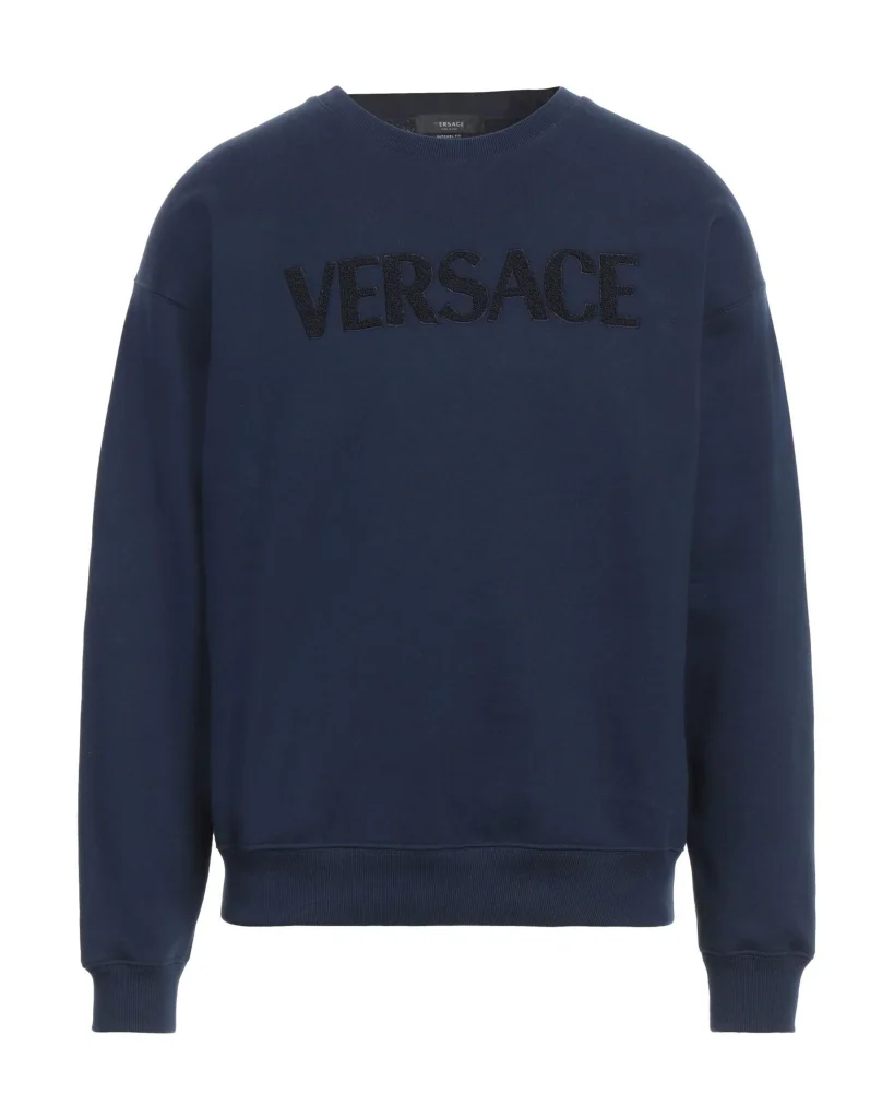 VERSACE NAVY BLUE SWEATER MEN SIZE 3XL