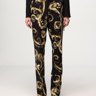 Pantalón Versace Negro con Dorado para Mujer – Talla XS