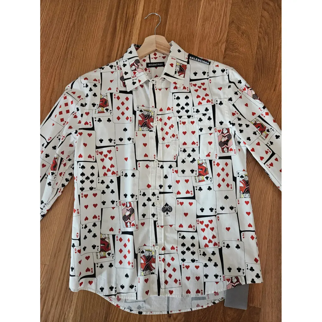 Balenciaga Camisa Estampado Playing Cards SIZE 34 - Image 5